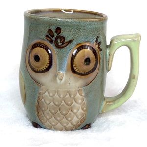 Gibson G Home Glazed Large Eyes Owl Coffee Cup Mug